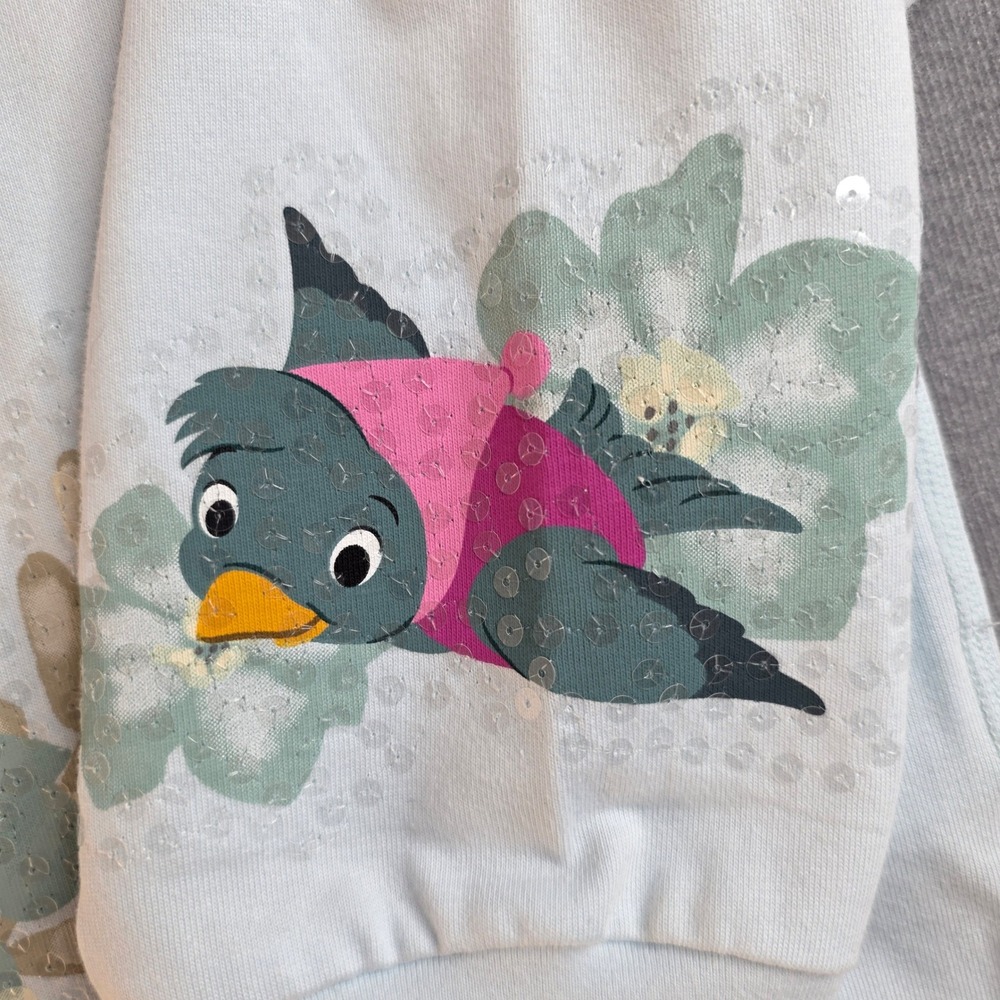 NWT Disney Cinderella 75th Anniversary Shirt Womens XL Blue Sequin Spirit Jersey - Picture 3 of 13